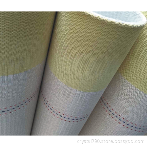 Woven corrugator belt with kevlar
